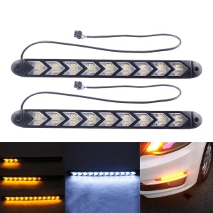 Lumini de zi, DRL, cu semnalizare dinamica / secventiala stil sageata, 25 cm - 9 module - Img 8