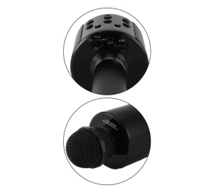 Microfon Karaoke Cu Bluetooth Si Boxa Incorporata , Compatibil cu Orice Smartphone , Acumulator Integrat , Negru, viMAG ® - Img 2