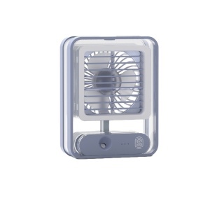 Mini ventilator portabil cu umidificator, 3 trepte de viteza, touch control, iluminare LED, incarcare cablu USB K KATHODE - Img 4