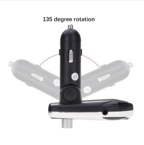 Modulator auto FM, car kit bluetooth, transmitator FM, Transmitator Bluetooth wireless, adaptor FM, modulator muzica Handsfree Mp3 Player, audio USB, design elegant, Argintiu - Img 6