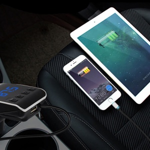 Modulator FM, Bluetooth, Car Kit OEM USB Q10 + 2 cabluri adaptoare - Img 2