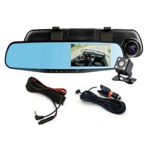 Oglinda cu camera auto DVR, dubla(fata/spate), FullHD 1080p, Display 4,3", Unghi larg filmare - Img 3