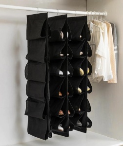 Organizator tip umeras pentru incaltaminte,6 perechi, plasa, 116x33 cm, negru K KATHODE - Img 4