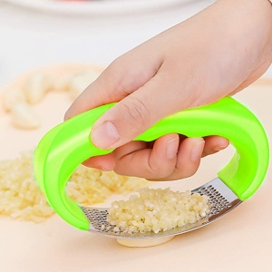 Presa usturoi manuala, awwaline®, verde, curbata, inox, usor de curatat - Img 3