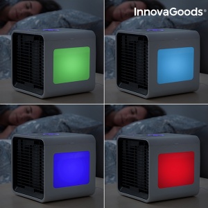 Racitor de aer portabil,INNOVAGOODS,capacitate 500ml, LED multicolor lateral, 3 viteze, albastru - Img 8