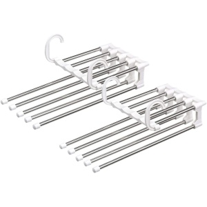 Set 2 umerase haine, Inox, 30 x 21 cm, Argintiu/Alb