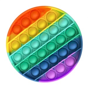 Set 2 x Jucarii POP IT!, antistres, din silicon, rotund, Multicolor - Krista® - Img 3