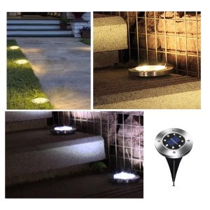 Set 2x Lampa Cu Incarcare Solara Rapida SI Timp Mare De Utilizare, Tip Spot Cu 8 Leduri, GAIA, Pentru Gradina, WaterProof ,IP65 , Carcasa Din Metal Rezistent - Img 2