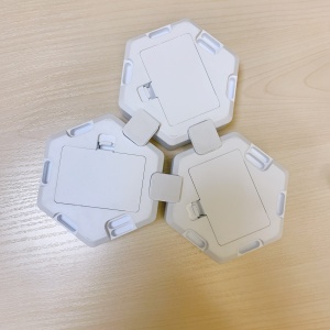 Set 3 lampi RGB modulare de perete, LED, joc de lumini, telecomanda, touch control, forma hexagon K KATHODE - Img 2