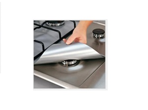 Set 4 Folii de Protectie din Teflon - pentru Plita si Aragaz , Reutilizabile, Gri, 28 x 28 cm - Img 6