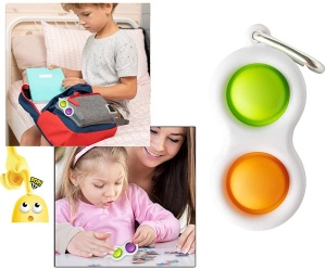 Set 4 Jucarii Senzoriale Zenuk® - Simple Dimple, Fidget Toys, Antistres, Tip Breloc, Multicolor - Img 3