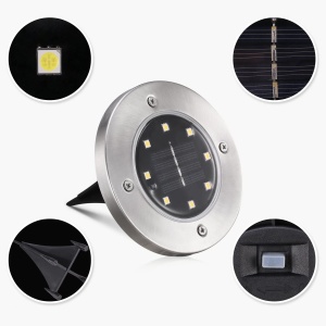 Set 4 Lampi Solare Gradina Tip Spot Vaxiuja,600mAh,8x LED,Rezistent La Apa IP65,Otel Inoxidabil,Alb Cald - Img 2
