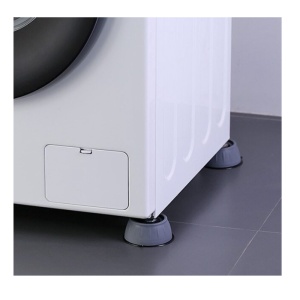 Set 4 picioare/suporti pentru masina de spalat, frigider, uscator, Antivibratii, Antiderapante, Antizgomote, ABS si cauciuc, Gri, 8,5*4 cm - Img 4