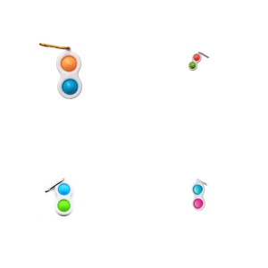 Set 4 x jucarii antistres - breloc - POP IT - K KATHODE