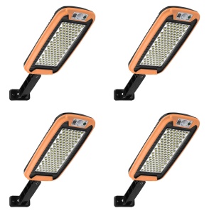 Set 4 x lampa cu incarcare solara, 124 x LED, 3 moduri de functionare, buton ON/OFF, telecomanda 8019D K KATHODE