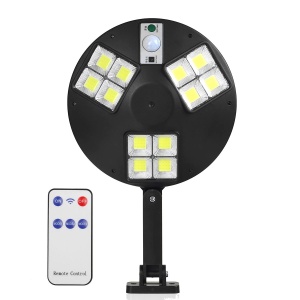 Set 4 x lampa stradala cu incarcare solara, 144 x LED COB, senzor de miscare/amurg/stare de veghe, buton ON/OFF, telecomanda LF-1758 K KATHODE