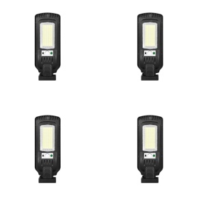 Set 4 x lampa stradala cu incarcare solara, 160 x LED SMD, 3 moduri de functionare, buton ON/OFF, rotatie 360°, telecomanda inclusa, T-160B K KATHODE