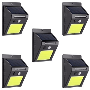 Set 5 lampi cu incarcare solara, cu senzori de amurg, miscare si lumina, 3 trepte de iluminare, 48 x LED, K KATHODE