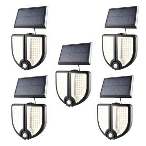 Set 5 lampi solare ajustabile Tiessa, cu telecomanda, 90 de LED-uri, 3 moduri de functionare, rezistente la apa - Img 6