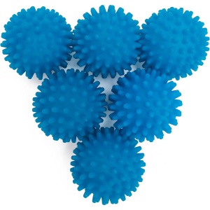 Set 6 bile reutilizabile uscator rufe, PVC, Albastru