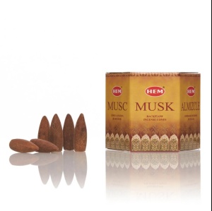Set Conuri parfumate Backflow - 40 Buc - Musk