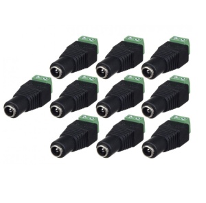 Set mufe si conectori cu surub pentru alimentare camere de supraveghere 10 bucati DC MAMA si 10 bucati DC TATA-Ovio Connect - Img 4