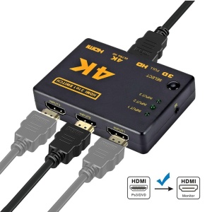 Splitter 4K HDMI, Zola®, 1080p, 3 in 1 switch cu telecomanda, negru - Img 6