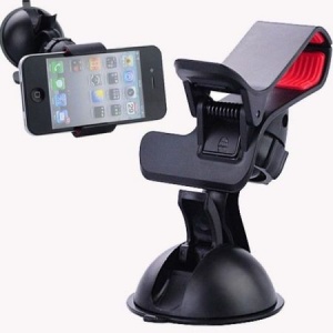 Suport auto telefon universal tip cleste + distribuitor priza bricheta, 2 prize auto cu led KATHODE - Img 3