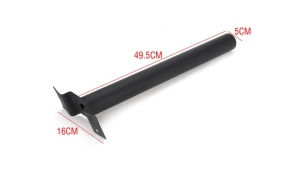 Suport pentru Proiector Stradal, Prindere pe Perete, Diametru 5 cm, Lungime 49 cm, Metal, Negru - Img 2