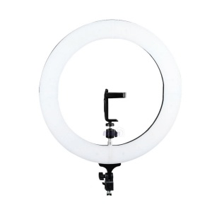 Trepied Lampa LED Circulara Profesional Make-up, Sedinta Foto, Lumina Calda/Rece, 28W, 35cm, Photo Studio, Selfie Telefon, Ring Light - Img 3