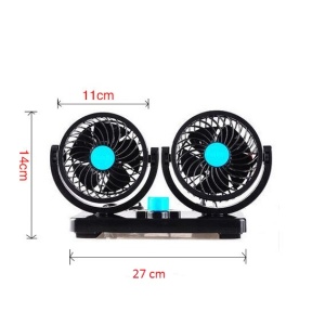 Ventilator auto dublu EVO, 12V,2 Ventilatoare Independente Rotative,2 trepte Putere - Img 3
