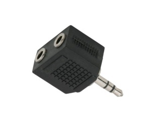 Adaptor audio, mufa stereo Jack 3.5 mm, 2 prize stereo Jack 3.5 mm Kathode