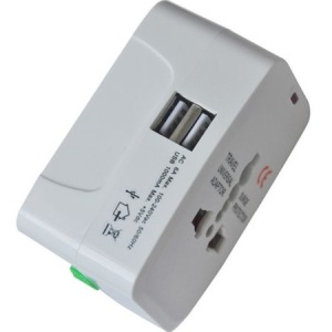Adaptor Incarcator priza universal EU\UK\SUA cu 2 porturi USB KATHODE - Img 3
