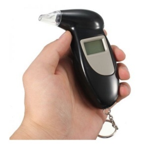 Alcool tester digital cu display LCD, Etilotest digital, 5 mustiucuri incluse, plastic - Img 4