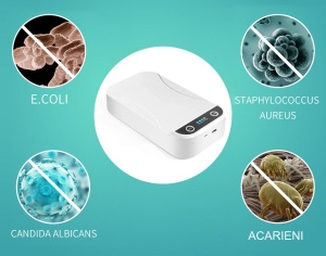 Aparat de dezinfectare si sterilizare cu lumina UVC si aromaterapie cu incarcare USB si portabil, pentru telefoane, chei si alte obiecte mici - Img 10