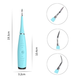 Aparat pentru detartraj si curatarea dintilor, 5 viteze, incarcare USB, indicator led, rezistent la apa, albastru K KATHODE - Img 9
