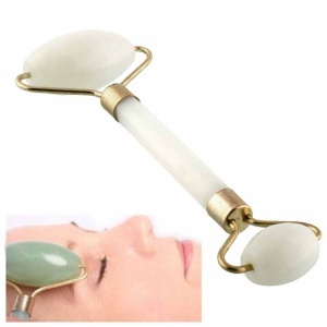 Aparat pentru masaj facial si corporal, jad, 2 role, multifunctional, alb - Img 3