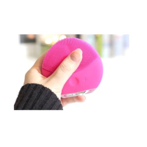 Aparat pentru masaj facial Tiessa®, silicon, autonomie 3h, roz - Img 4