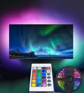 Banda led RGB pentru TV, telecomanda, conectare USB, lumina ambientala, joc de lumini, 5m K KATHODE - Img 2
