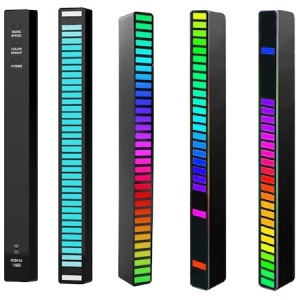 Bara cu leduri RGB, lumina ambientala, sincronizare muzicala, aplicatie, activare sonora, 32 leduri, jocuri de lumini K KATHODE - Img 9