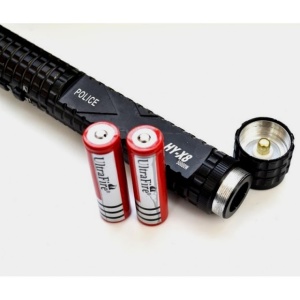 Baston electrosoc autoaparare metalic HY-X8 cu lanterna - Img 4