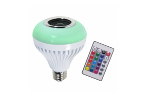 Bec led RGB cu difuzor si telecomanda 12W