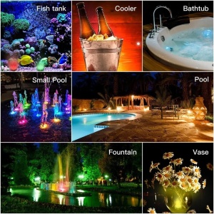 Bec led subacvatic pentru piscina, jacuzzi, acvariu, IP68, 16 culori RGB, telecomanda, 4 moduri de iluminare K KATHODE - Img 10