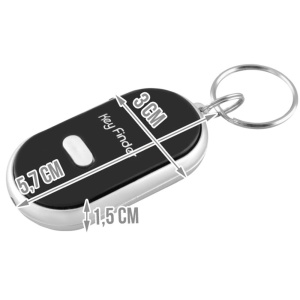 Breloc Anti-Pierdere Chei cu Functie de Localizare si Gasire prin Fluierat si Iluminare LED, Negru/Argintiu - Img 6
