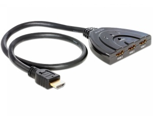 Cablu switch HDMI 1x tata la 3x mama, 45cm