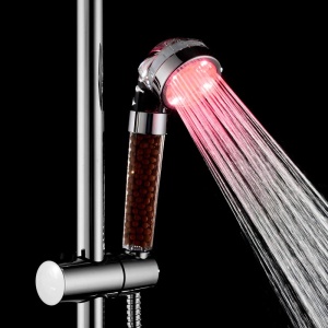 Cap de dus cu granule anticalcar, leduri RGB pentru detectarea temperaturii, senzor de temperatura, economisire apa K KATHODE - Img 2