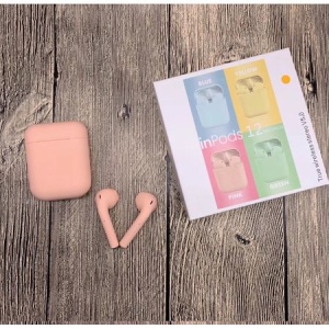 Casti Wireless Bluetooth I12 Macaron Stereo Cu Functie Apelare, Control Muzica, Cutie Incarcare Inclusa, Android/ IOS, Selling Depot, Radio-FM, Aux, SD Card, Roz - Img 5