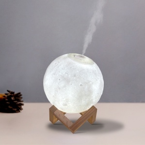 Difuzor de aromaterapie ultrasonic/umidificator si lampa de veghe MoonLight, 880ml, 3 variante de lumina - Img 4