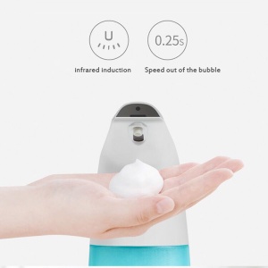 Dispenser Automat Qeno® Dozator Sapun Lichid / Spuma, Dezinfectant Si Antibacterian, Cu Senzor 310ML, ALB - Img 3