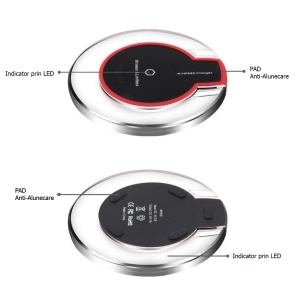 Incarcator wireless Qi Edman W10, pad pentru birou, alb-transparent, pentru Iphone Samsung Huawei LG, cablu micro USB inclus - Img 4